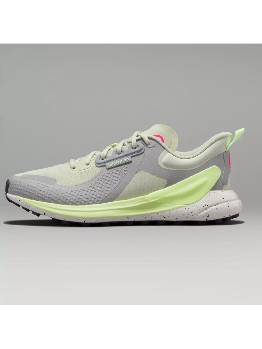 Lululemon Blissfeel Trail Run Dewy Sneakers Tennis Shoes Green Gray Pink 8